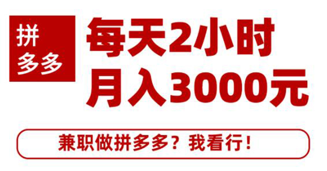 搜外网·拼多多副业课程，每天2小时月入3000元 学习这门课程真的能赚钱-云网创资源站