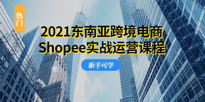 2021东南亚跨境电商Shopee实战运营课程，0基础、0经验、0投资的副业项目-云网创资源站