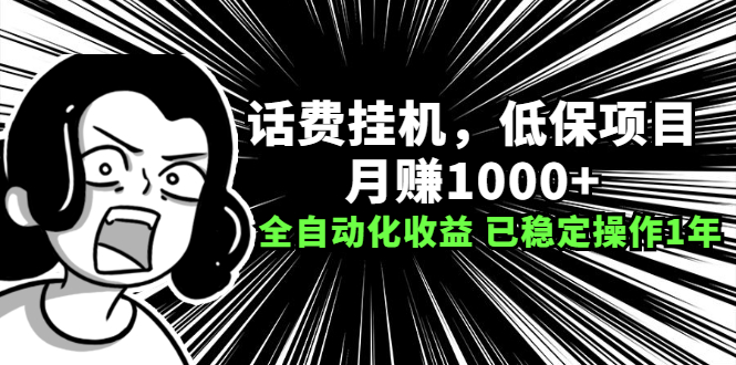 话费挂机，低保项目，月赚1000+以上全自动化收益-云网创资源站