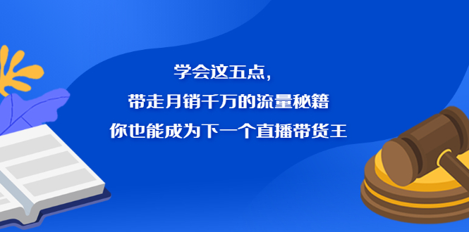 学会这五点，带走月销千万的流量秘籍，你也能成为下一个直播带货王-云网创资源站