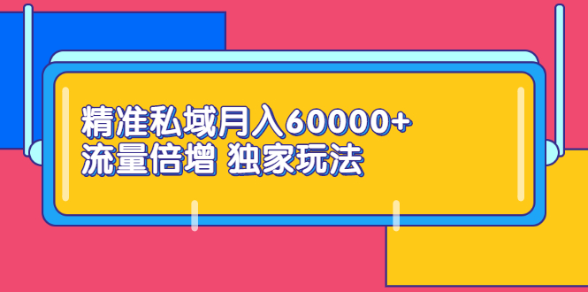 精准私域月入60000+ 流量倍增 独家玩法-云网创资源站