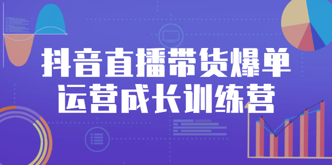 抖音直播带货爆单运营成长训练营，手把手教你玩转直播带货-云网创资源站