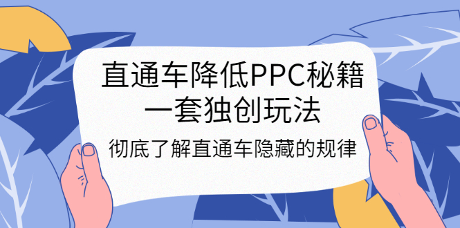 直通车降低PPC秘籍，一套独创玩法：彻底了解直通车隐藏的规律-云网创资源站