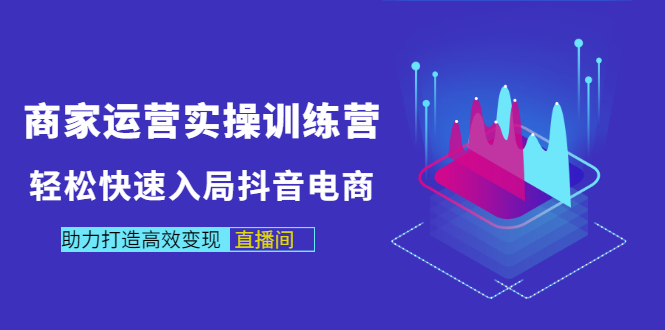 商家运营实操训练营，轻松快速入局抖音电商，助力打造高效变现直播间-云网创资源站