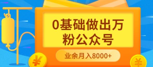 新手小白0基础做出万粉公众号，3个月从10人做到4W+粉，业余时间月入10000-云网创资源站