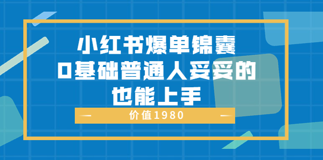 小红书爆单锦囊，0基础普通人妥妥的也能上手-云网创资源站