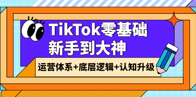 TikTok零基础新手到大神：运营体系+底层逻辑+认知升级-云网创资源站