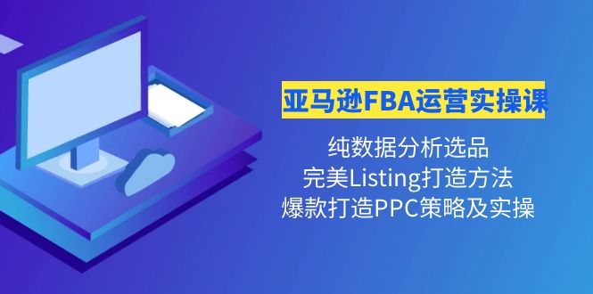 亚马逊FBA运营实操课 纯数据分析选品+完美Listing打造+爆款打造PPC策略实操-云网创资源站