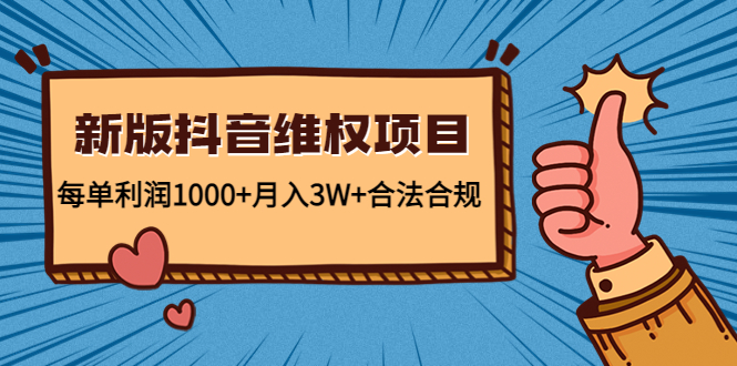 新版抖音维全项目：每单利润1000+月入3W+合法合规！-云网创资源站