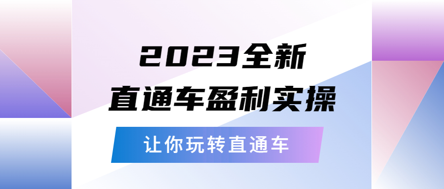 2023全新直通车·盈利实操：从底层，策略到搭建，让你玩转直通车-云网创资源站