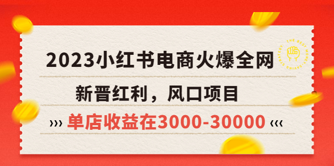 2023小红书电商火爆全网，新晋红利，风口项目，单店收益在3000-30000！-云网创资源站