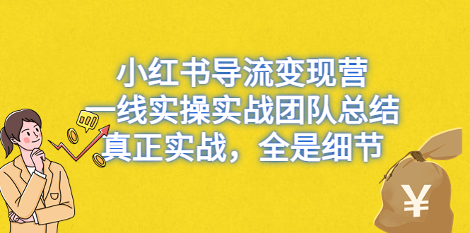 小红书导流变现营，一线实战团队总结，真正实战，全是细节，全平台适用-云网创资源站