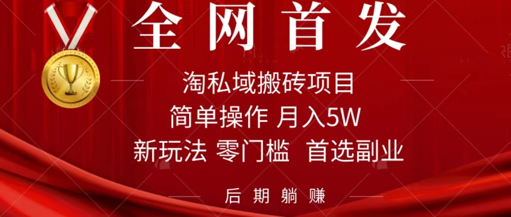 淘私域搬砖项目，利用信息差月入5W，每天无脑操作1小时，后期躺赚-云网创资源站