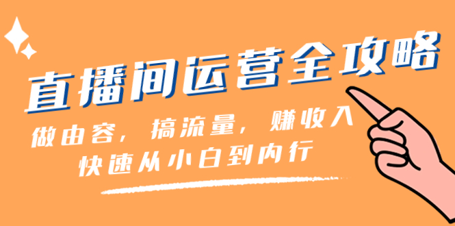 直播间-运营全攻略：做由容，搞流量，赚收入一快速从小白到内行-云网创资源站