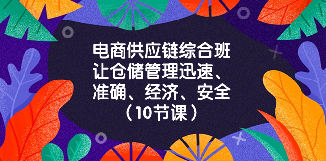 电商-供应链综合班，让仓储管理迅速、准确、经济、安全！-云网创资源站