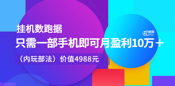 挂机跑数据，只需一部手机即可月盈利10万＋-云网创资源站