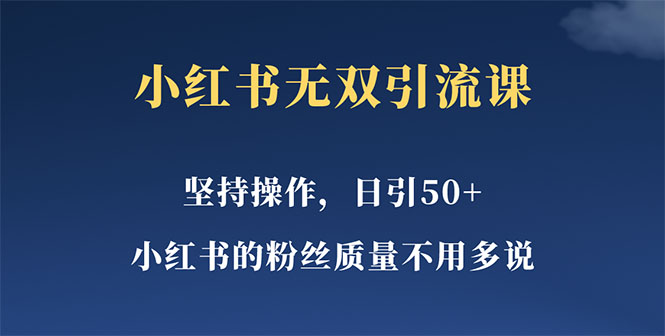 小红书无双课一天引50+女粉，不用做视频发视频，小白也很容易上手拿到结果-云网创资源站