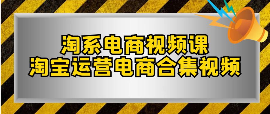 淘系-电商视频课，淘宝运营电商合集视频-云网创资源站