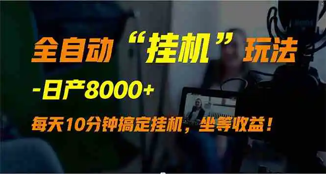 全自动“挂机”玩法，实现睡后收入，日产8000+-云网创资源站