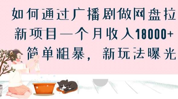 如何通过广播剧做网盘拉新项目一个月收入18000+，简单粗暴，新玩法曝光【揭秘】-云网创资源站