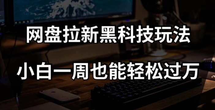 网盘拉新黑科技玩法，小白一周也能轻松过万【全套视频教程+黑科技】【揭秘】-云网创资源站