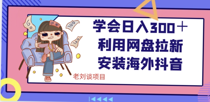 学会日入300＋，利用网盘拉新安装海外抖音保姆级教学【揭秘】-云网创资源站