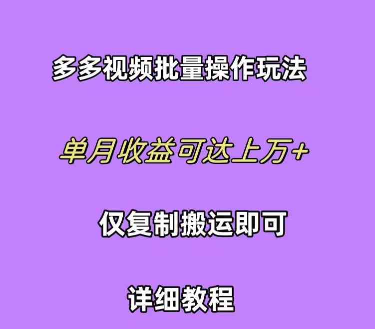 拼多多视频带货快速过爆款选品教程 每天轻轻松松赚取三位数佣金 小白必…-云网创资源站