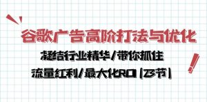 谷歌广告高阶打法与优化，凝结行业精华/带你抓住流量红利/最大化ROI(23节)-云网创资源站