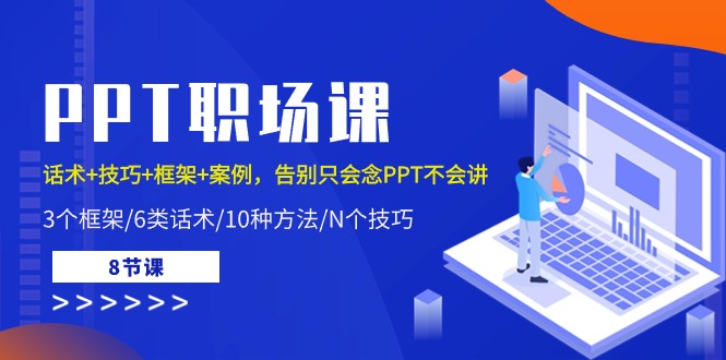 PPT初入职场课：销售话术 方法 架构 实例，道别只会念PPT不会说-云网创资源站