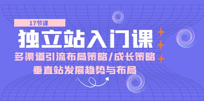 自建站 新手入门课：多种渠道 引流方法合理布局对策/发展对策/竖直站发展趋向与布局-云网创资源站