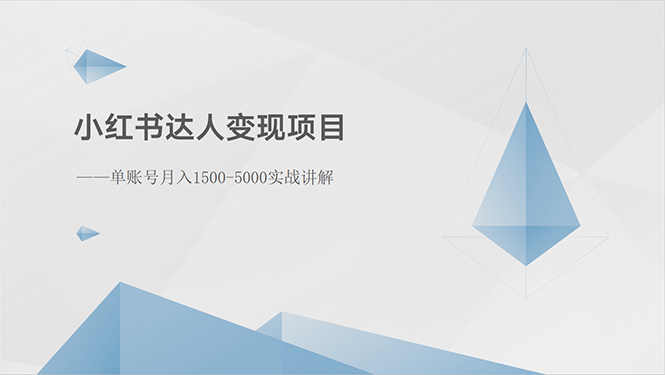 小红书达人转现新项目：单账户月入1500-3000实战演练解读-云网创资源站