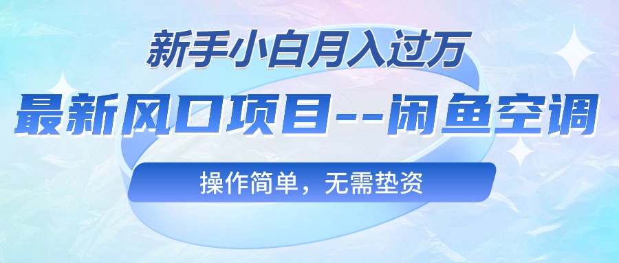 最新风口项目—闲鱼空调，新手小白月入过万，操作简单，无需垫资-云网创资源站