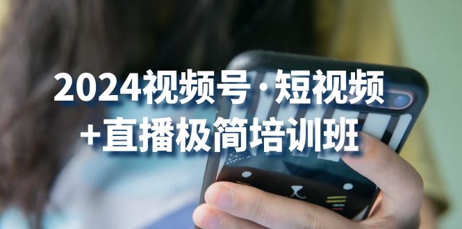 2024视频号·短视频+直播极简培训班：抓住视频号风口，流量红利-云网创资源站