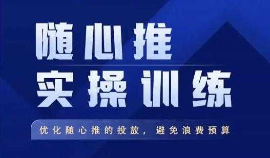 飞哥·随心推实操训练，优化随心推投放，避免浪费预算-云网创资源站