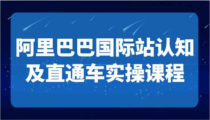 阿里巴巴国际站认知及直通车实操课-国际地产逻辑、国际站运营定位、TOP商家运营思路-云网创资源站