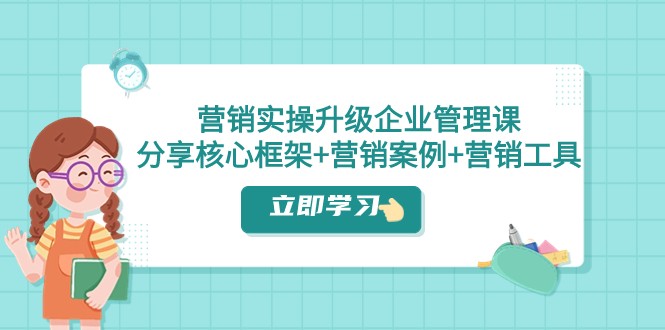 营销实操升级·企业管理课：分享核心框架+营销案例+营销工具（课程+文档）-云网创资源站