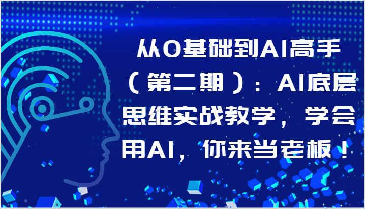 从0基础到AI高手：AI底层思维实战教学，学会用AI，你来当老板！-云网创资源站