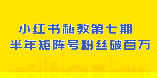 小红书的私人教练第七期，小红书的90天增粉18w，1周增粉过万 大半年矩阵账号粉丝们破百万-云网创资源站