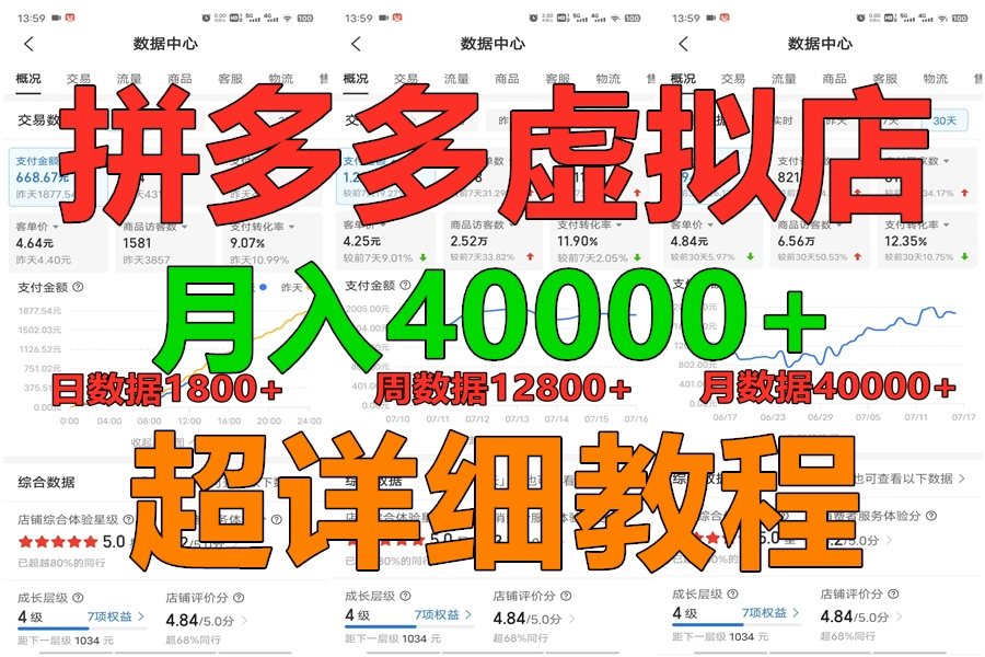 拼多多虚拟电商训练营月入40000+，全网最详细，你做你也行，暴利稳定长久-云网创资源站