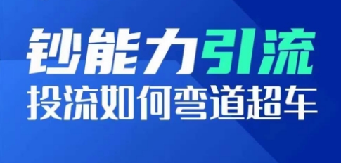 金钱的力量引流方法：投流怎样弯道超越，投流指数及增长方法，造就爆款短视频-云网创资源站