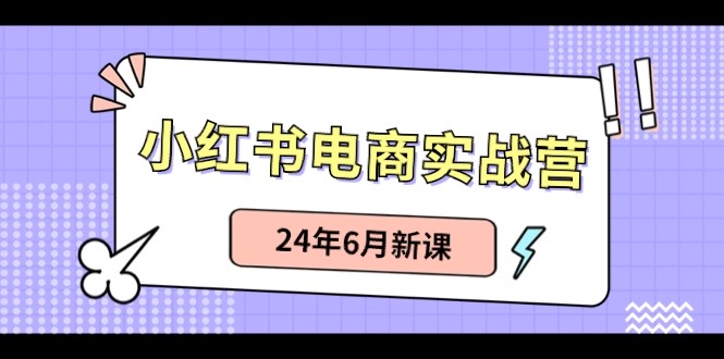 小红书电商实战营：种草笔记卖货和无人直播，24年6月新授课-云网创资源站