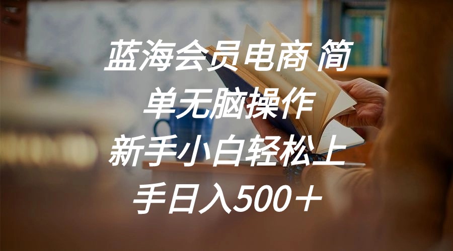 瀚海会员电商 简易没脑子实际操作 新手入门快速上手日入500＋-云网创资源站