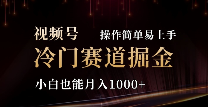 2024微信视频号三国小众跑道掘金队，使用方便快速上手，新手也可以月入1000-云网创资源站