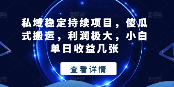 公域平稳不断新项目，简单化运送，盈利巨大，小白单日盈利多张【揭密】-云网创资源站