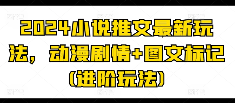 2024小说推文全新游戏玩法，动漫剧情 图文并茂标识(升阶游戏玩法)-云网创资源站