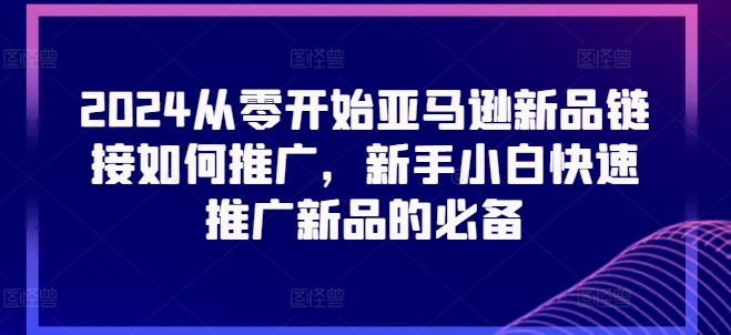 2024从零开始亚马逊新品连接怎么推广，新手入门推广运营新产品的必不可少-云网创资源站