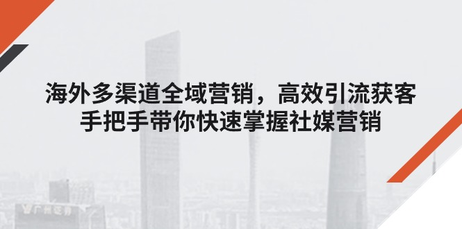 海外多渠道 全域营销，高效引流获客，手把手带你快速掌握社媒营销-云网创资源站