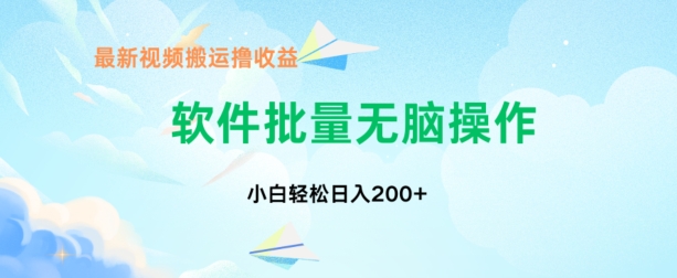 中视频搬运玩法，单日200+无需剪辑，新手小白也能玩-云网创资源站