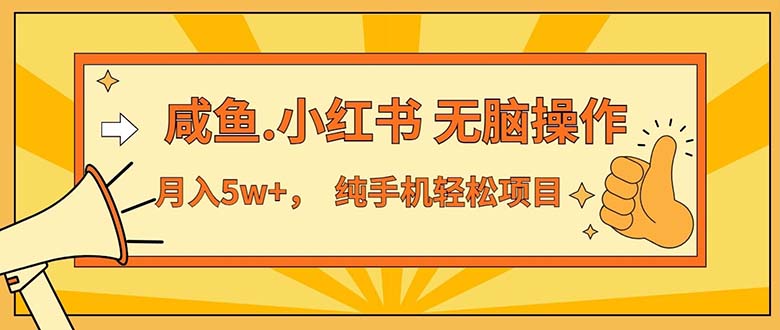 2024最赚钱的项目，咸鱼，小红书无脑操作，每单利润500+，轻松月入5万+…-云网创资源站