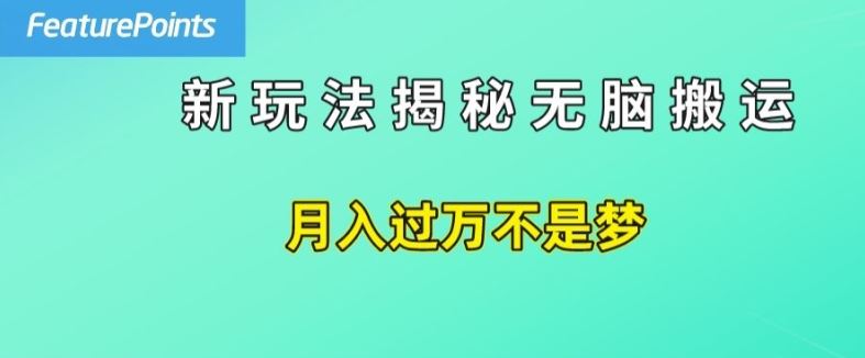 简单操作，每天50美元收入，搬运就是赚钱的秘诀【揭秘】-云网创资源站